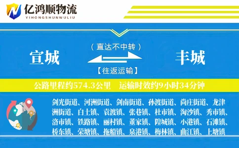宣城到丰城物流公司