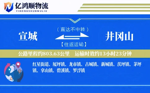 宣城到井冈山物流公司