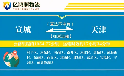 宣城到天津物流公司
