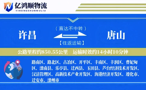 许昌到唐山物流公司