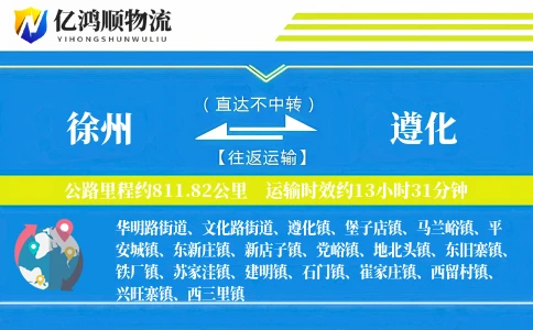 徐州到遵化物流公司