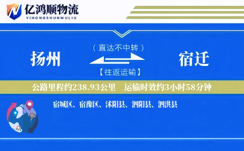 扬州到宿迁物流公司