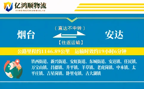烟台到安达物流公司