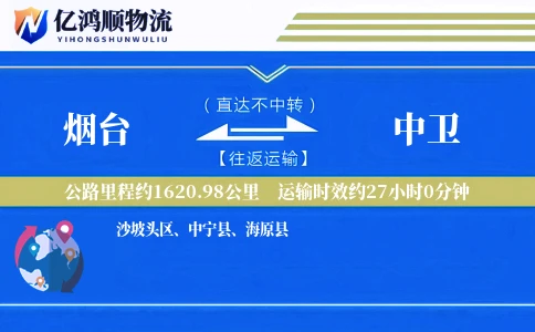 烟台到中卫物流公司