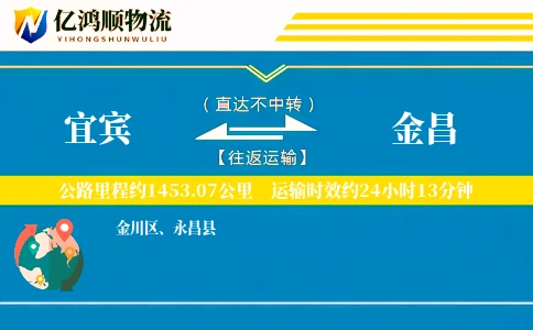 宜宾到金昌物流公司