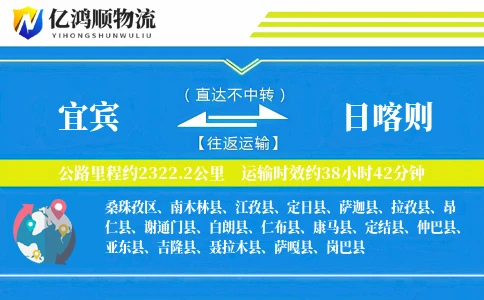 宜宾到日喀则物流公司