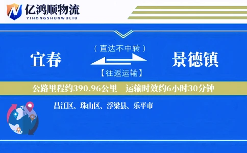 宜春到景德镇物流公司