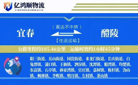 宜春到醴陵物流公司
