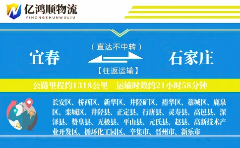 宜春到石家庄物流公司