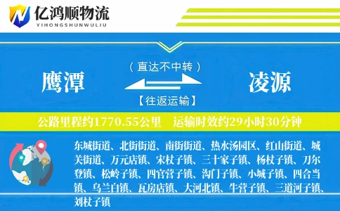 鹰潭到凌源物流公司
