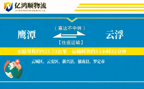 鹰潭到云浮物流公司