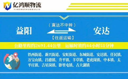 益阳到安达物流公司