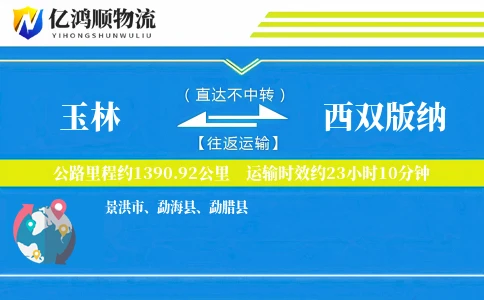 玉林到西双版纳物流公司