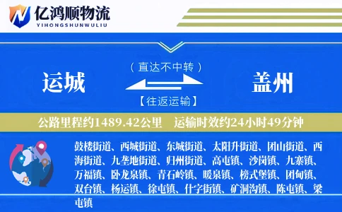 运城到盖州物流公司