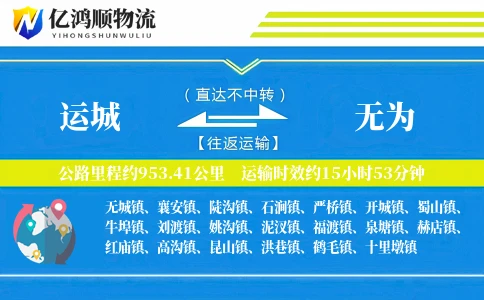运城到无为物流公司