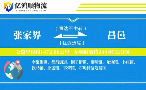 张家界到昌邑物流公司