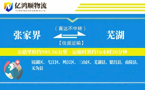 张家界到芜湖物流公司