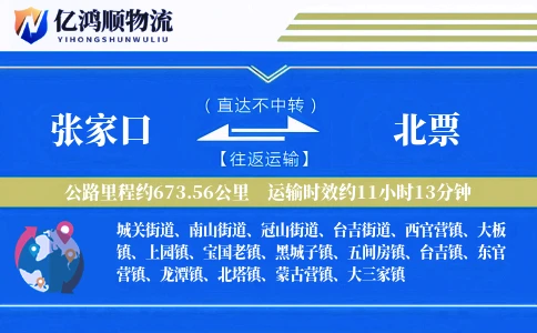 张家口到北票物流公司
