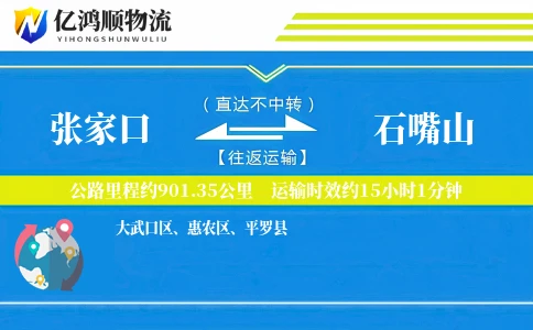 张家口到石嘴山物流公司