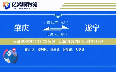 肇庆到遂宁物流公司