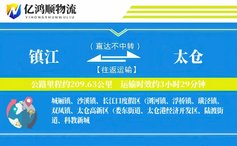 镇江到太仓物流公司