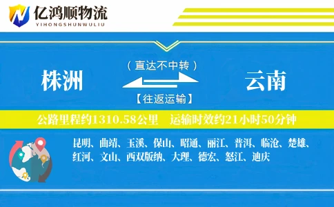 株洲到云南物流公司