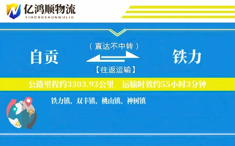 自贡到铁力物流公司