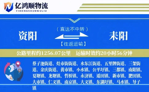 资阳到耒阳物流公司